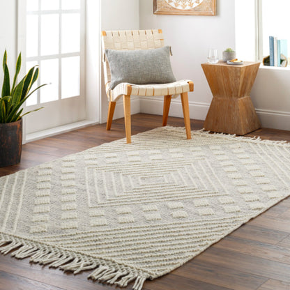 Hemingway Rug - 31313 by Livabliss in ivory, black. Made from 60% wool, 40% polyester in a unique style.