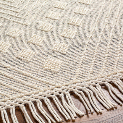 Hemingway Rug - 31313 by Livabliss in ivory, black. Made from 60% wool, 40% polyester in a unique style.