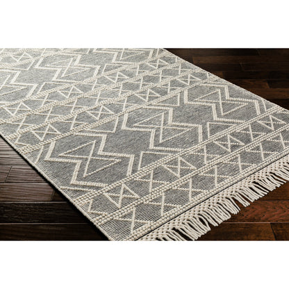 Hemingway Rug - 31314 by Livabliss in ivory, black. Made from 60% wool, 40% polyester in a unique style.