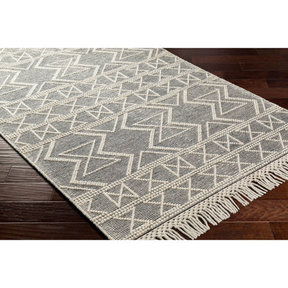 Hemingway Rug - 31314 by Livabliss in ivory, black. Made from 60% wool, 40% polyester in a unique style.