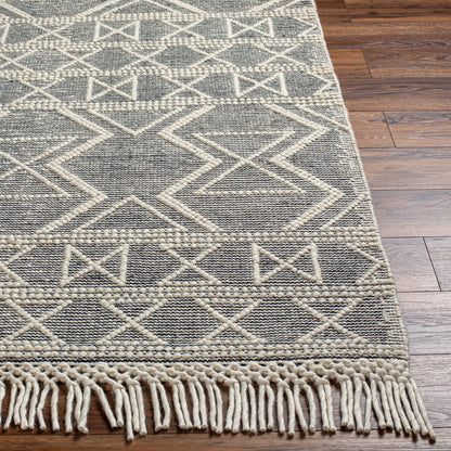 Hemingway Rug - 31314 by Livabliss in ivory, black. Made from 60% wool, 40% polyester in a unique style.