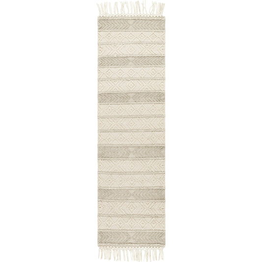 Hemingway HMG-2309 Rug by Livabliss in ivory, beige. Made from 60% wool, 40% polyester in a unique style.