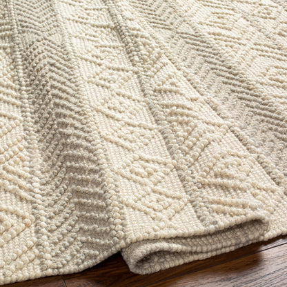 Hemingway HMG-2309 Rug by Livabliss in ivory, beige. Made from 60% wool, 40% polyester in a unique style.
