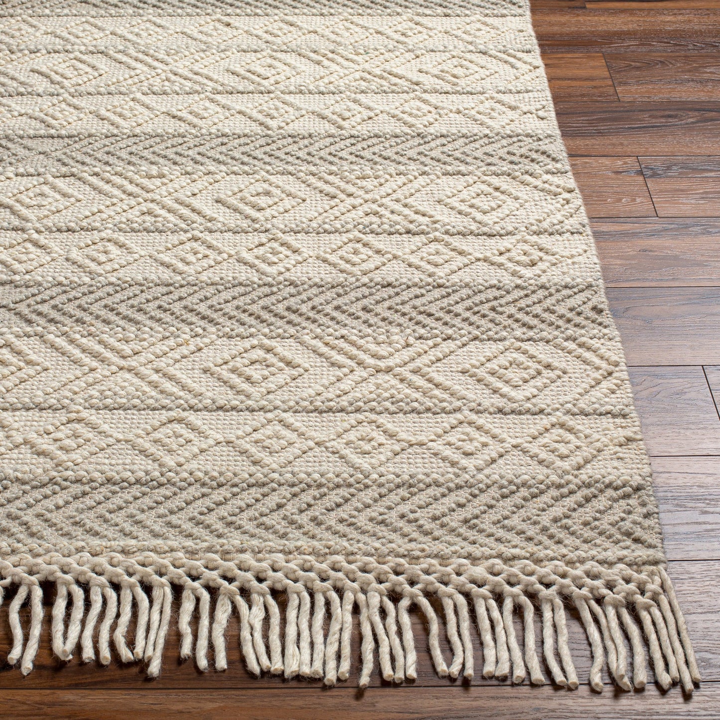 003 SI-1882574,SI-1882575,SI-1882577,SI-1882579,SI-1882580 | Closeup | Hemingway HMG-2309 Rug by Livabliss in ivory, beige. Made from 60% wool, 40% polyester in a unique style.