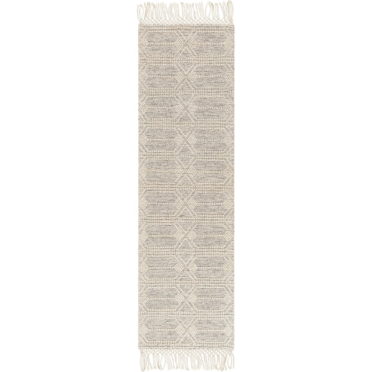 Hemingway Rug - 31317 by Livabliss in ivory, black. Made from 60% wool, 40% polyester in a unique style.
