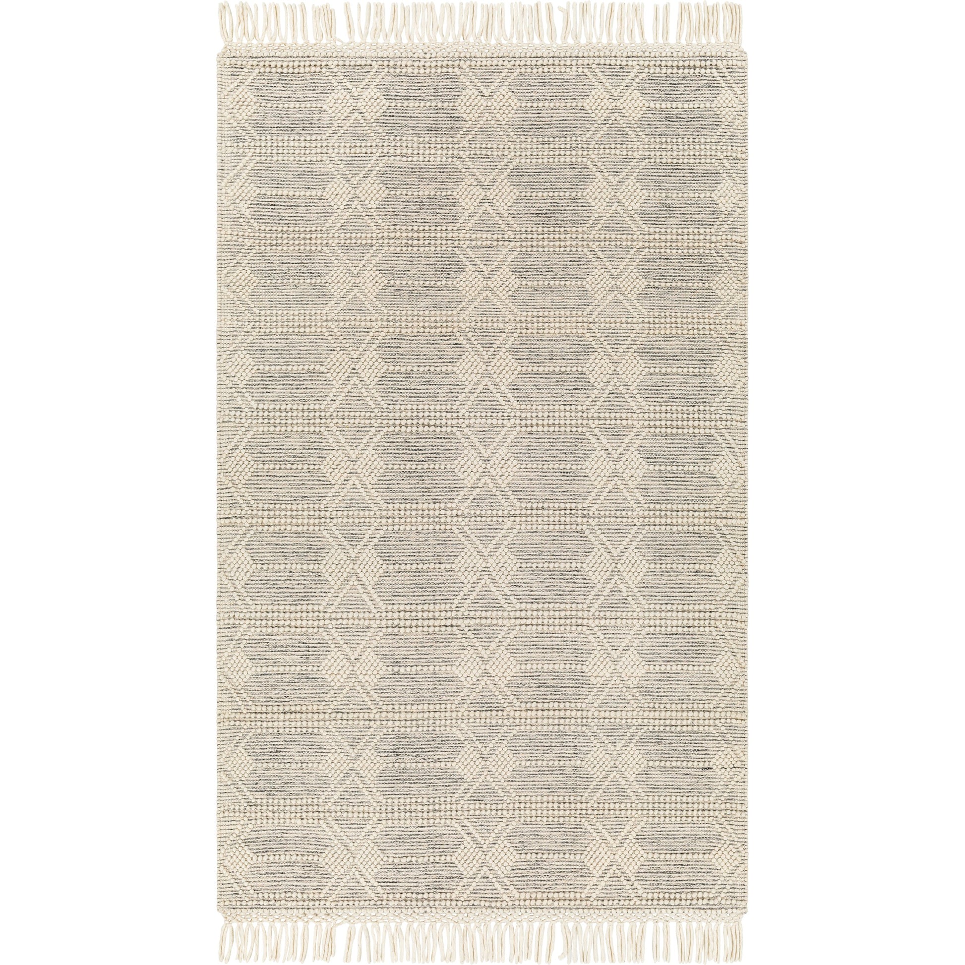 Hemingway Rug - 31317 by Livabliss in ivory, black. Made from 60% wool, 40% polyester in a unique style.
