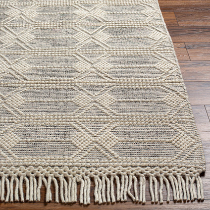 Hemingway Rug - 31317 by Livabliss in ivory, black. Made from 60% wool, 40% polyester in a unique style.