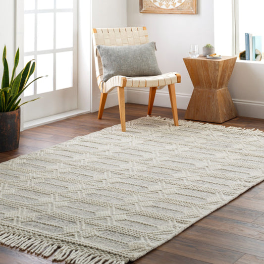 Hemingway Rug - 31317 by Livabliss in light grey, taupe. Made from 60% wool, 40% polyester in a unique style.