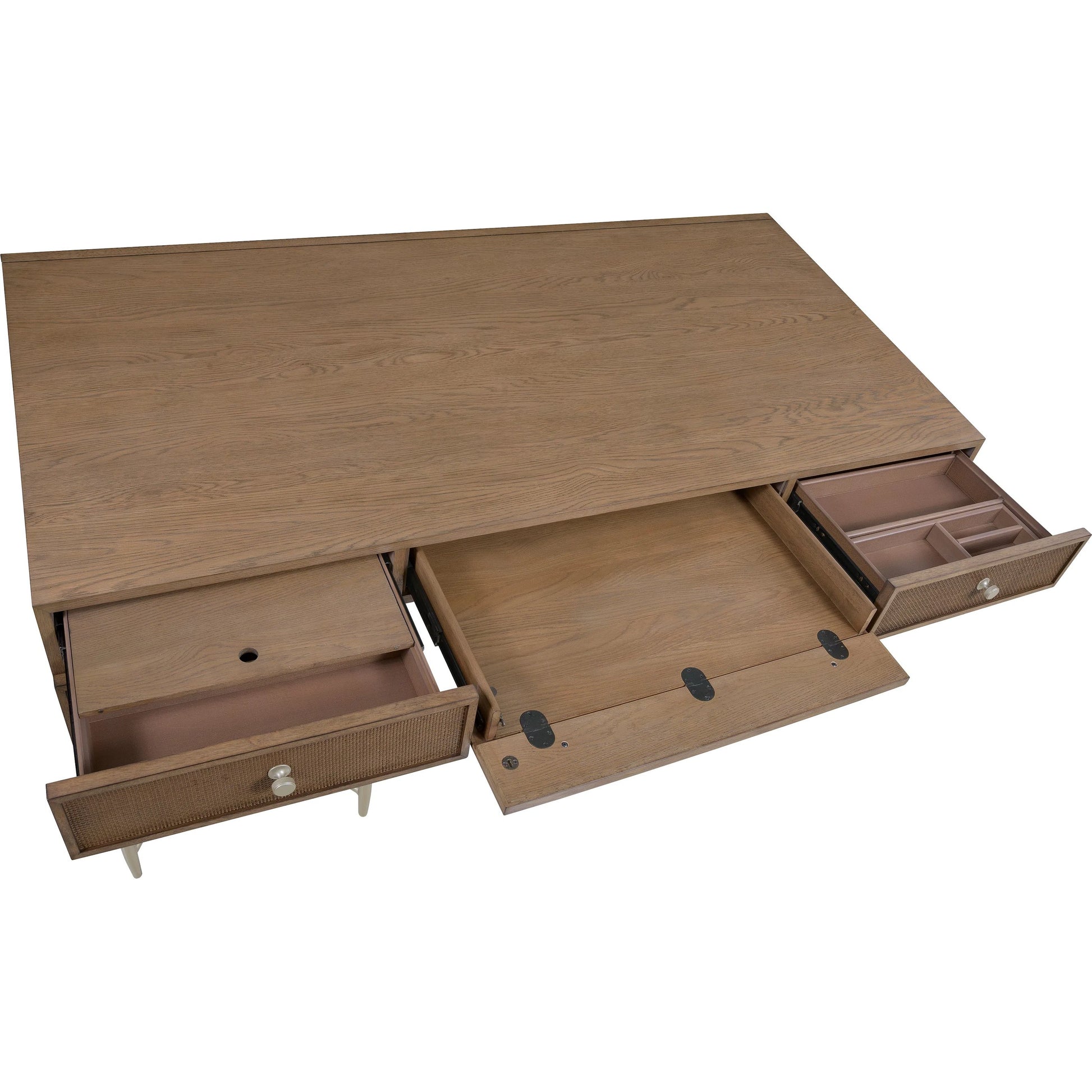 Sonnet Executive Desk by Hooker Furniture in medium wood and wren. Made from unique in a transitional style.