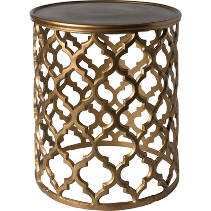 Hammett - 18543 by Surya in gold and powder coatedglazed. Made from top: aluminum, base: 100% aluminum in a eclectic & global style.