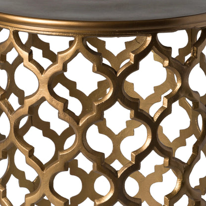 Hammett - 18543 by Surya in gold and powder coatedglazed. Made from top: aluminum, base: 100% aluminum in a eclectic & global style.