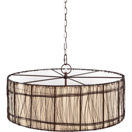 Holloman Ceiling Light - 24862 by Surya in bronze and powder coatedpowder coated. Made from cotton, metal in a eclectic & global style.