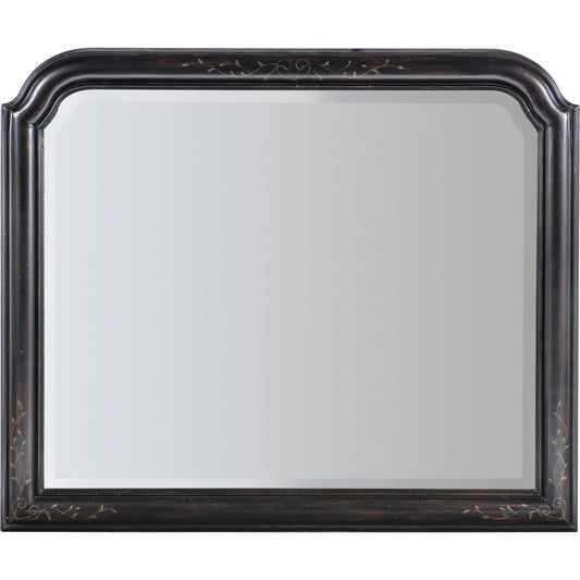 Charleston Mirror by Hooker Furniture in black cherry. Made from wood, mirror in a transitional style.