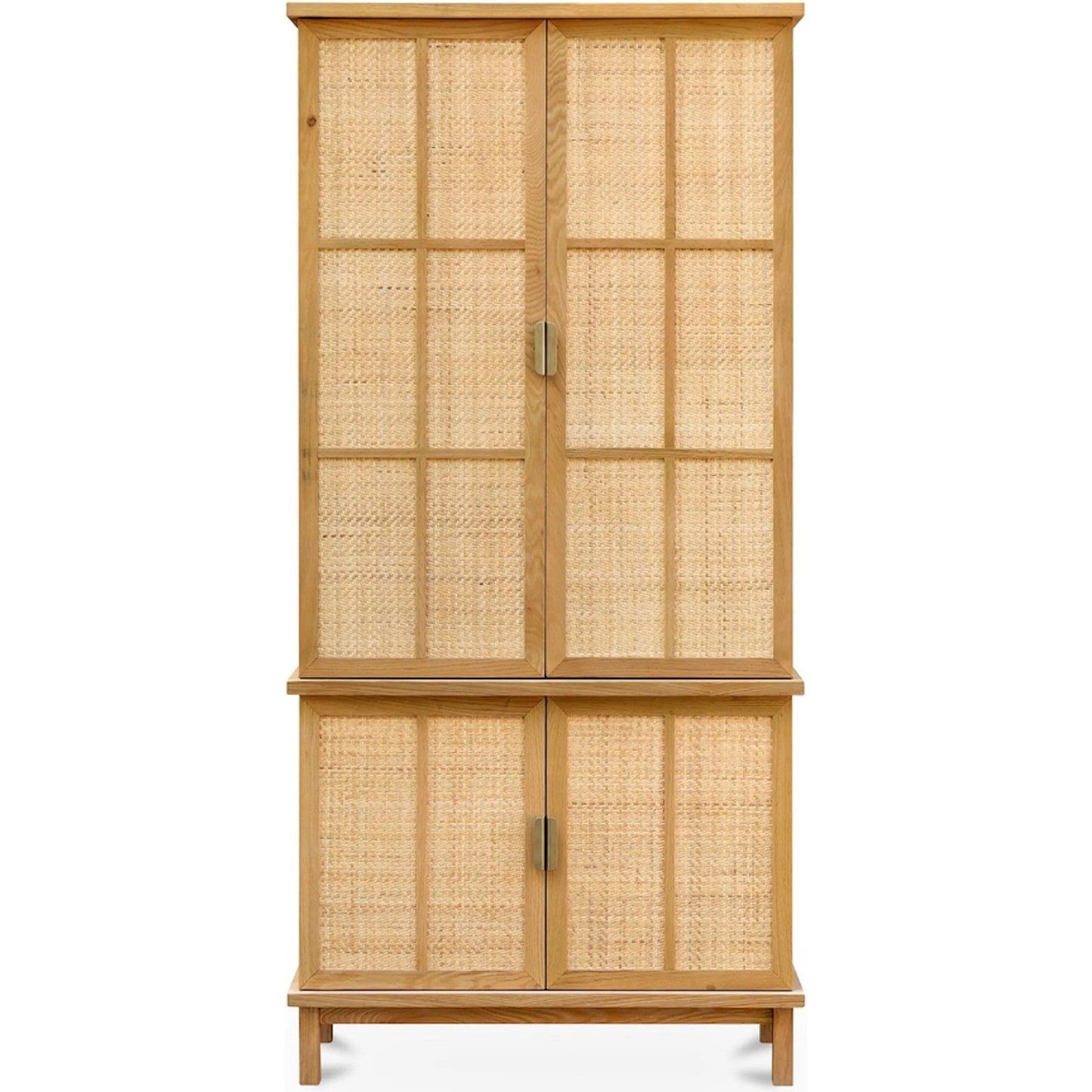 002 SI-2527891 | Additional Silo | Seymour Cabinet by Moe's Home Collection in natural. Made from solid oak frame, oak veneer over mdf top, side panels, rattan, metal in a unique style.