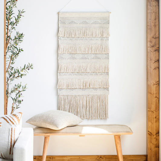 Helena - 24603 by Livabliss in ivory, beige. Made from 80% cotton, 10% polyester, 10% wool, 100% wood in a eclectic & global style.