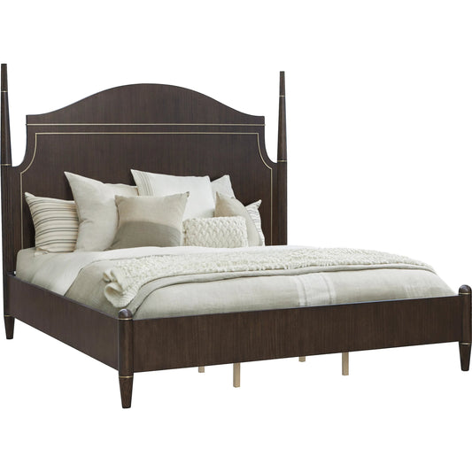 Asher Park Poster Poster Bed by Pulaski Furniture in piano brown. Made from eucalyptus veneers in a unique style.