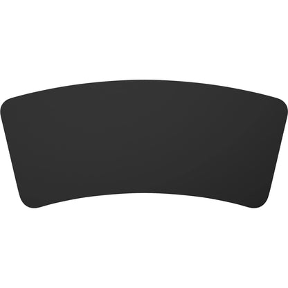 Cabochon Desk by Caracole in piano black, charcoal leaf. Made from asian hardwood, glass in a modern style.
