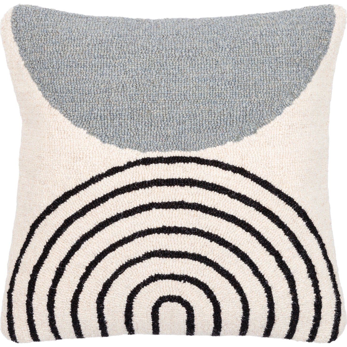 001 SI-2131710,SI-2131711,SI-2131716,SI-2131717 | Primary Silo | Hannover Pillow - 487821 by Surya in slate gray, ivory, jet black. Made from front: 100% wool, back: 100% cotton in a modern style.