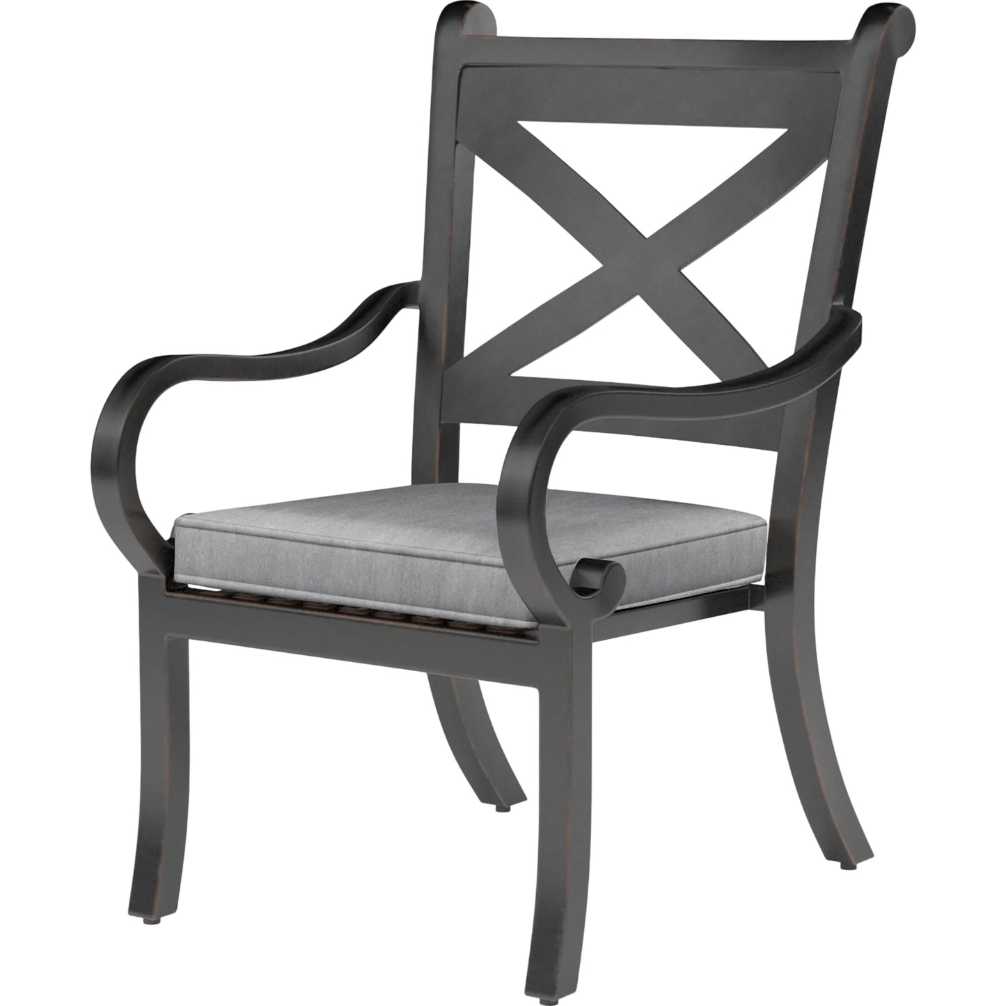 011 SI-2513619 | Primary Silo | Monterey Outdoor Dining Chair by Sunset West in browns. Made from aluminum in a traditional style.