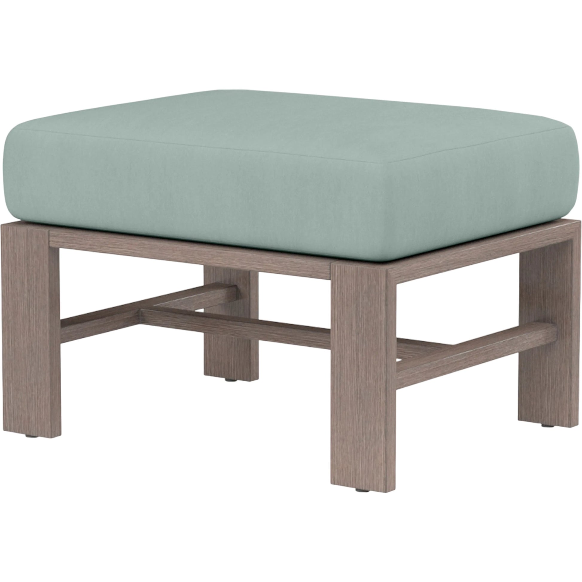 Laguna Outdoor Ottoman by Sunset West in browns. Made from aluminum in a modern style.