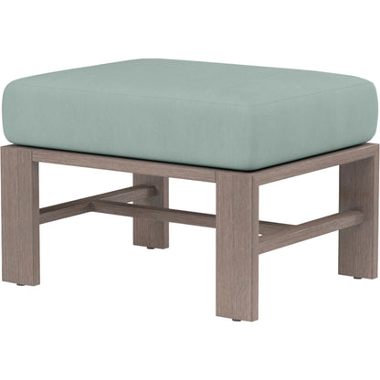 Laguna Outdoor Ottoman by Sunset West in browns. Made from aluminum in a modern style.