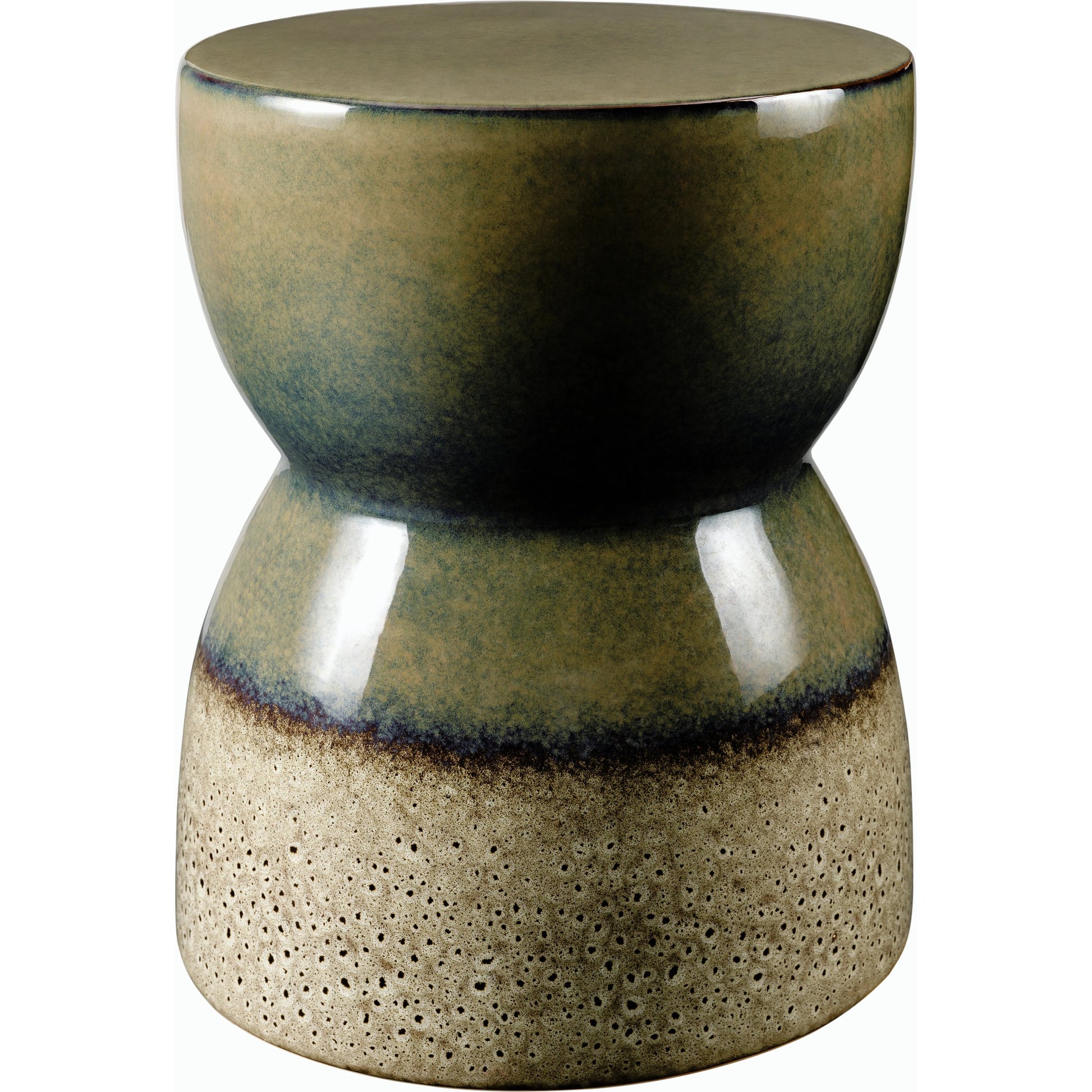 Hourglass End Table - 538670 by Surya in glazedglazed. Made from ceramic in a modern style.
