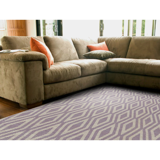 Prentiss Transitional Geometric Rug - I0505 by Feizy in purple, ivory. Made from wool in a unique style.