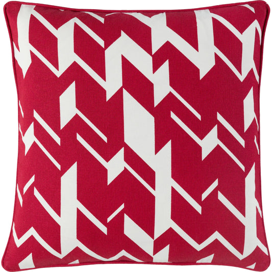 Holiday Pillow - 30521 by Surya in red, ivory. Made from 100% cotton in a modern style.