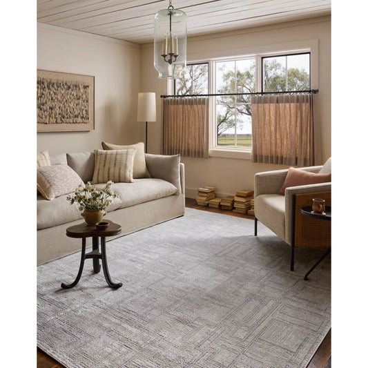 Hollis HOL-01 Rug by Loloi in grey, ivory. Made from 100% polyester in a unique style.
