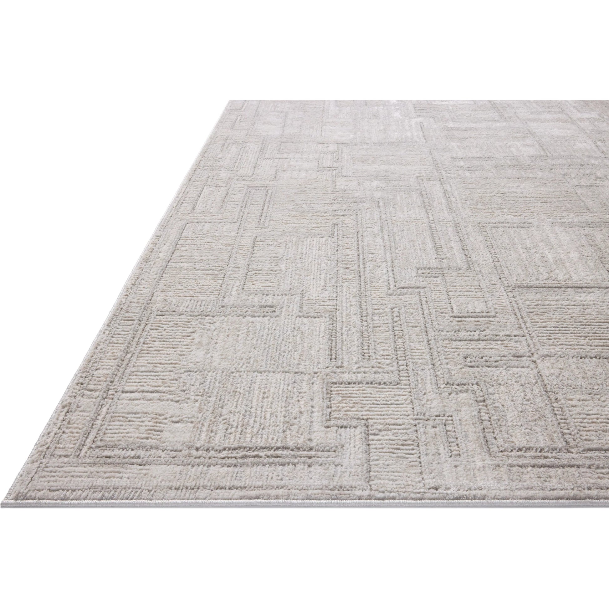 Hollis HOL-01 Rug by Loloi in grey, ivory. Made from 100% polyester in a unique style.