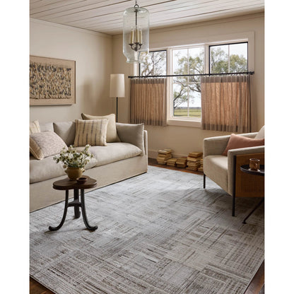 Hollis HOL-02 Rug by Loloi in pebble, ivory. Made from 100% polyester in a unique style.