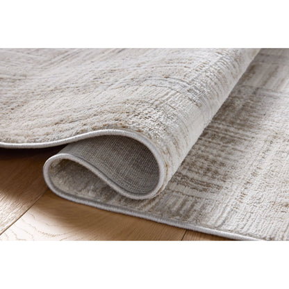 Hollis HOL-02 Rug by Loloi in pebble, ivory. Made from 100% polyester in a unique style.