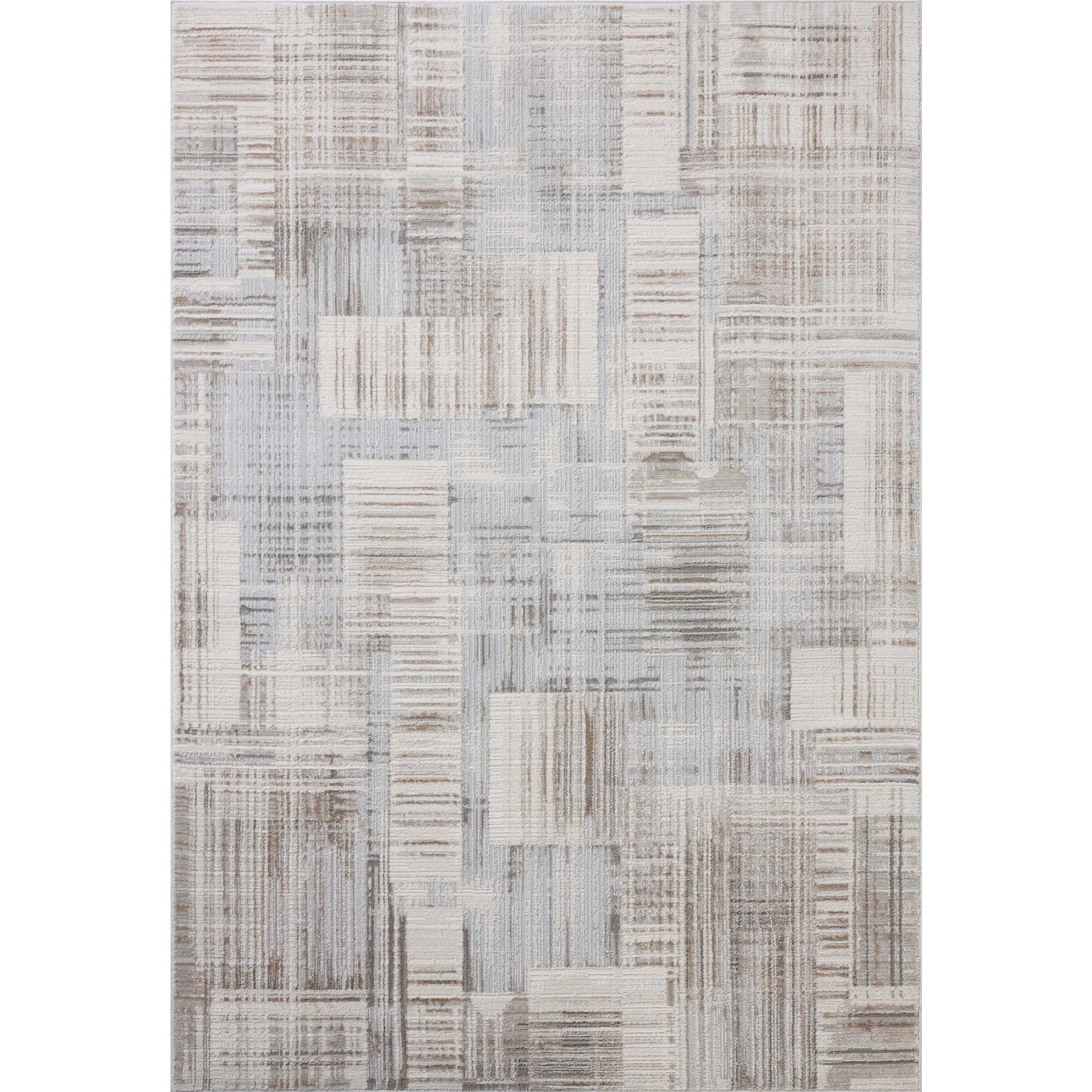 Hollis HOL-02 Rug by Loloi in pebble, ivory. Made from 100% polyester in a unique style.