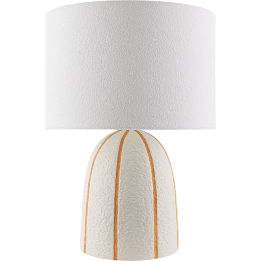 Hombori Accent Table Lamp by Livabliss in painted. Made from ceramic, iron, linen, polyester in a transitional style.