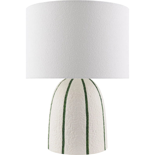 Hombori Accent Table Lamp by Livabliss in painted. Made from ceramic, iron, linen, polyester in a transitional style.