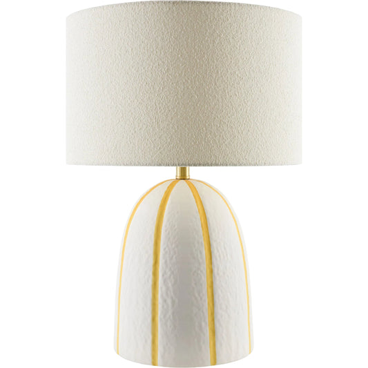 Hombori Accent Table Lamp by Livabliss in painted. Made from ceramic, iron, linen, polyester in a transitional style.