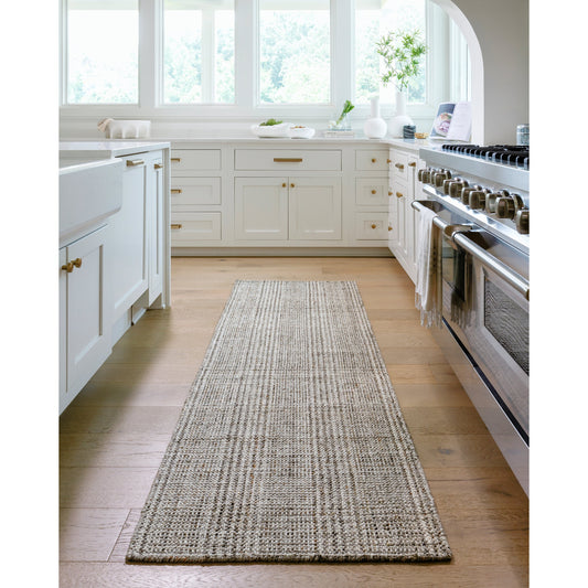Hope Rug - 32226 by Surya in white, medium gray, taupe, brown, light brown. Made from 100% recycled pet yarn in a unique style.