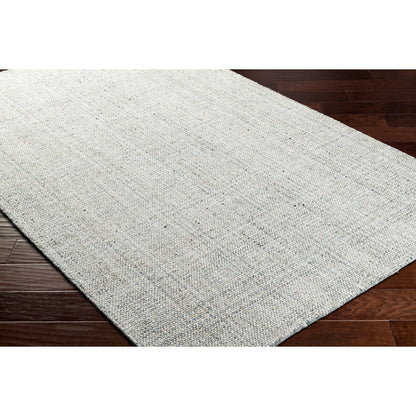 Hope Rug - 32227 by Surya in white, light blue, light slate. Made from 100% recycled pet yarn in a unique style.