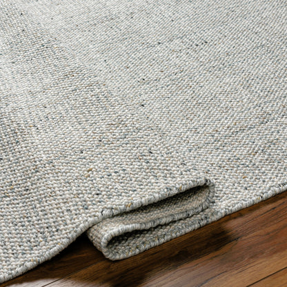 Hope Rug - 32227 by Surya in white, light blue, light slate. Made from 100% recycled pet yarn in a unique style.