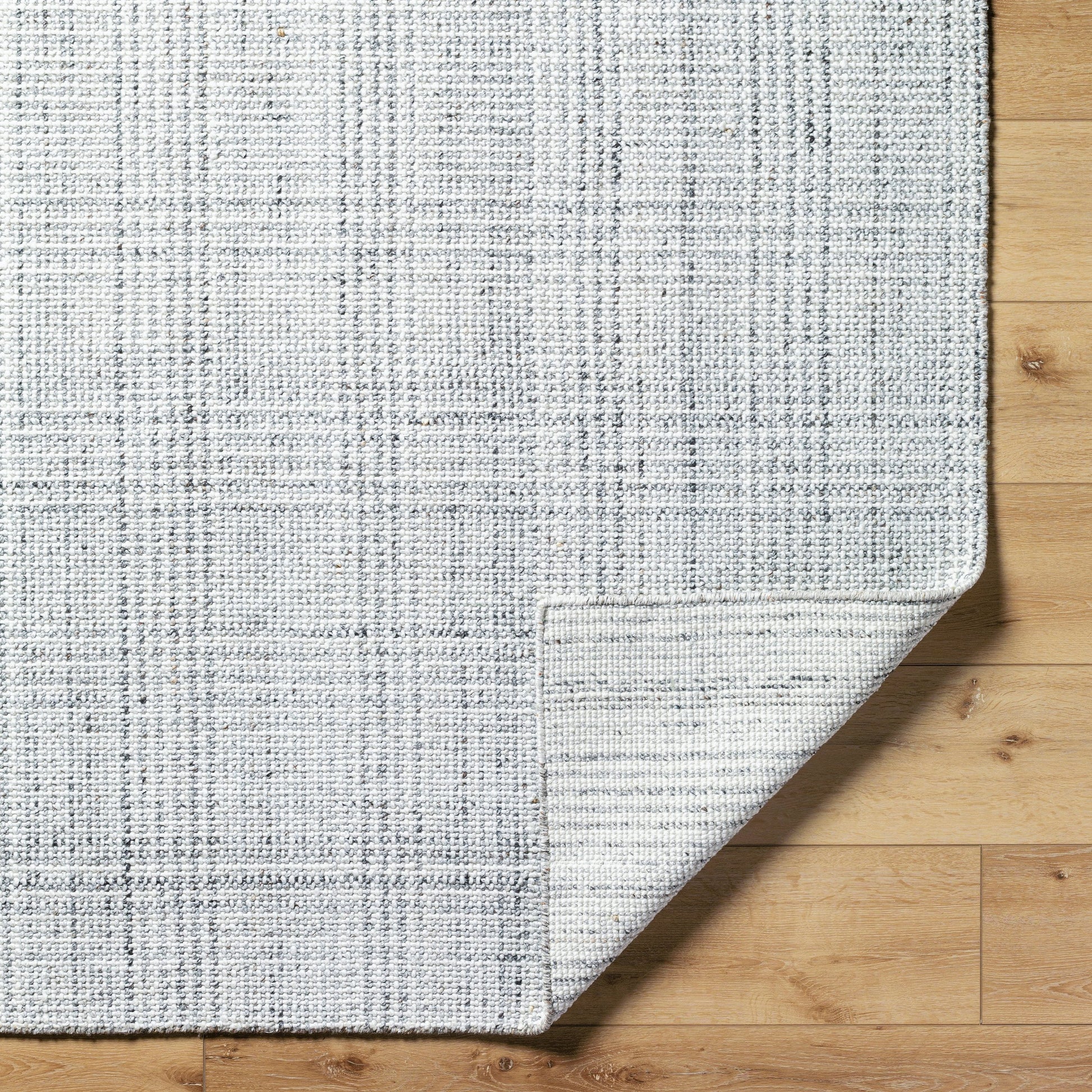 Hope Rug - 33283 by Surya in white, gray, light slate. Made from recycled pet yarn in a unique style.
