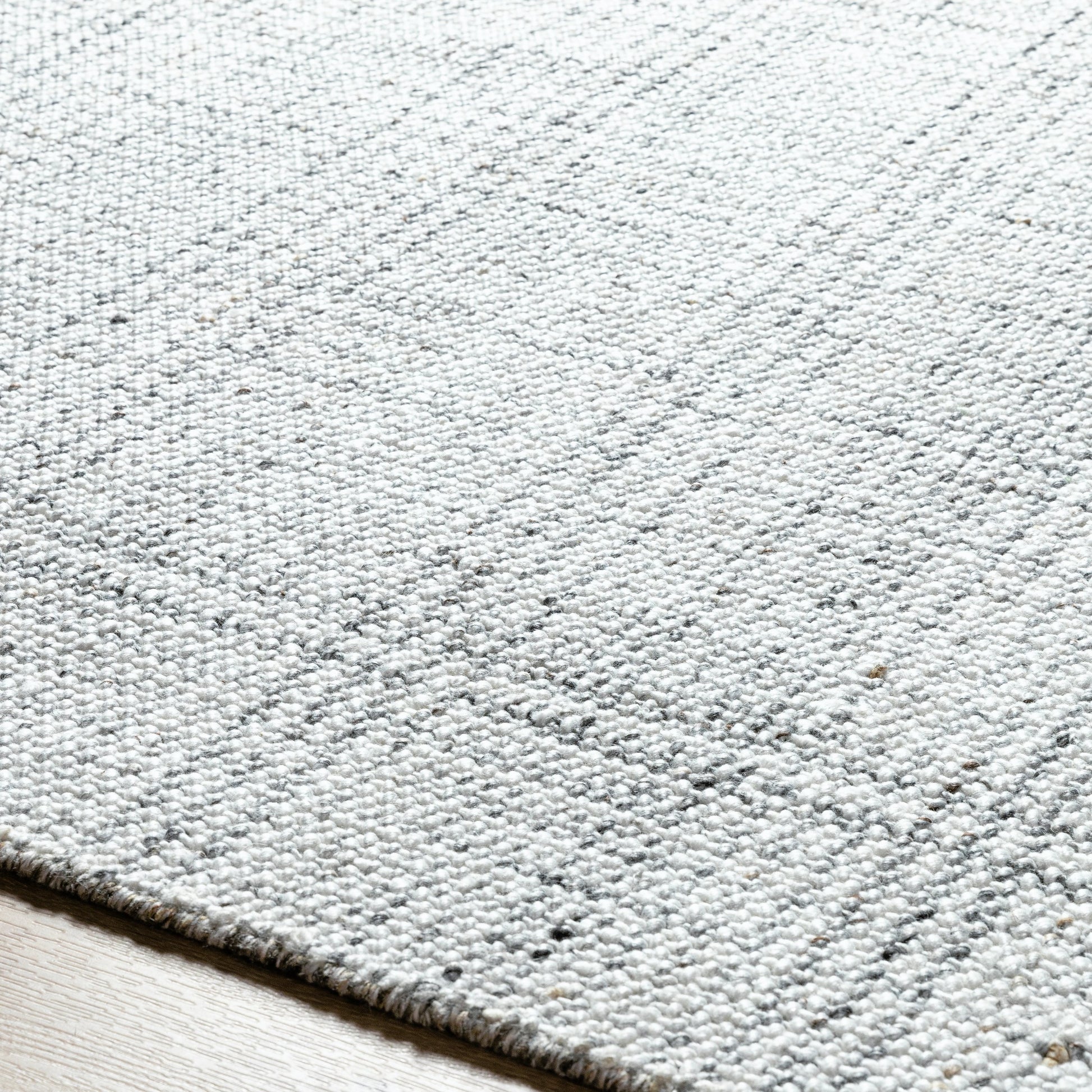 Hope Rug - 33283 by Surya in white, gray, light slate. Made from recycled pet yarn in a unique style.