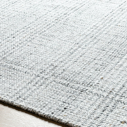 Hope Rug - 33283 by Surya in white, gray, light slate. Made from recycled pet yarn in a unique style.