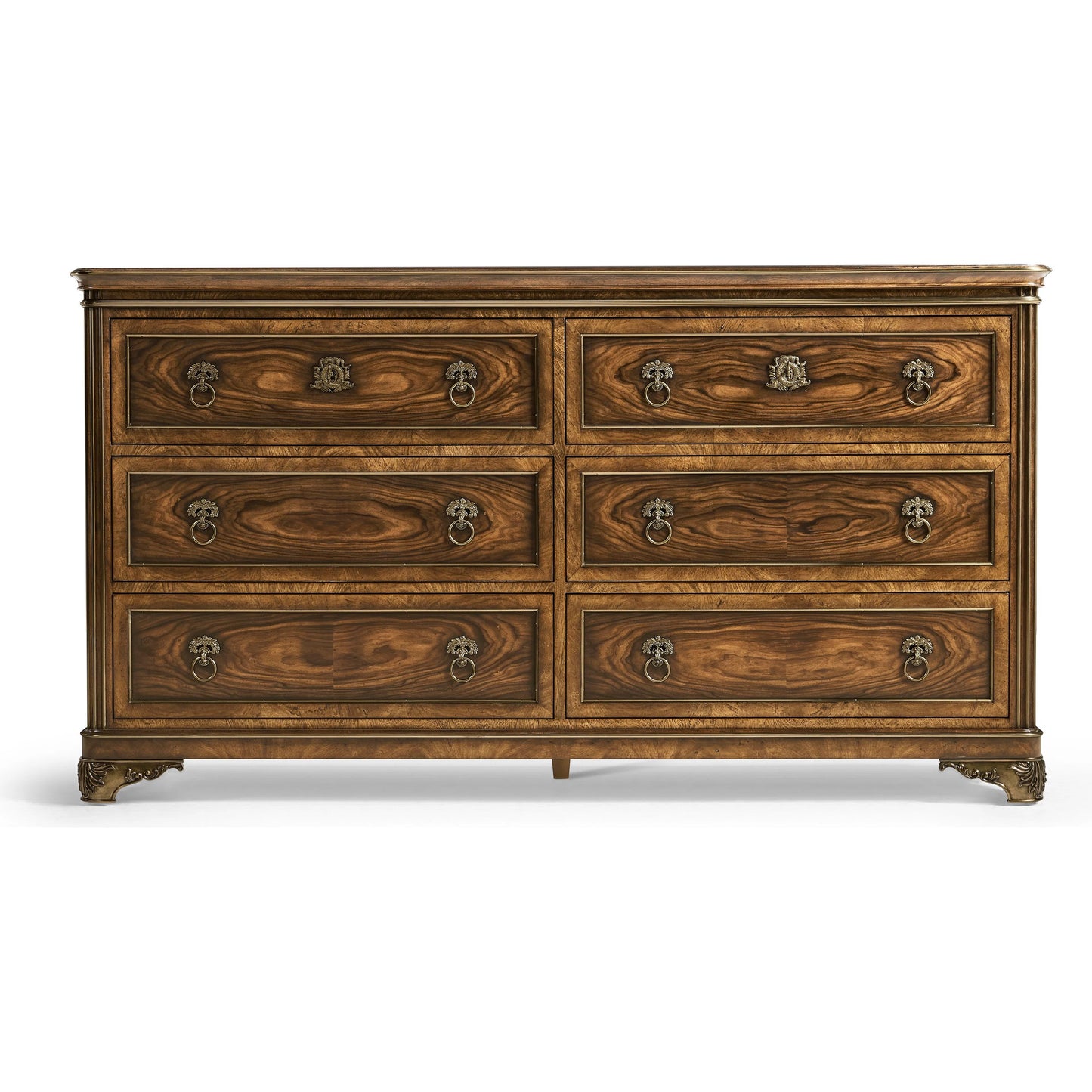 003 SI-2334508 | Additional Silo | Viceroy Dresser by Jonathan Charles in brown and santos brown, antique brass. Made from mahogany, cerejeira veneers, santos rosewood crown veneers, brass in a traditional style.