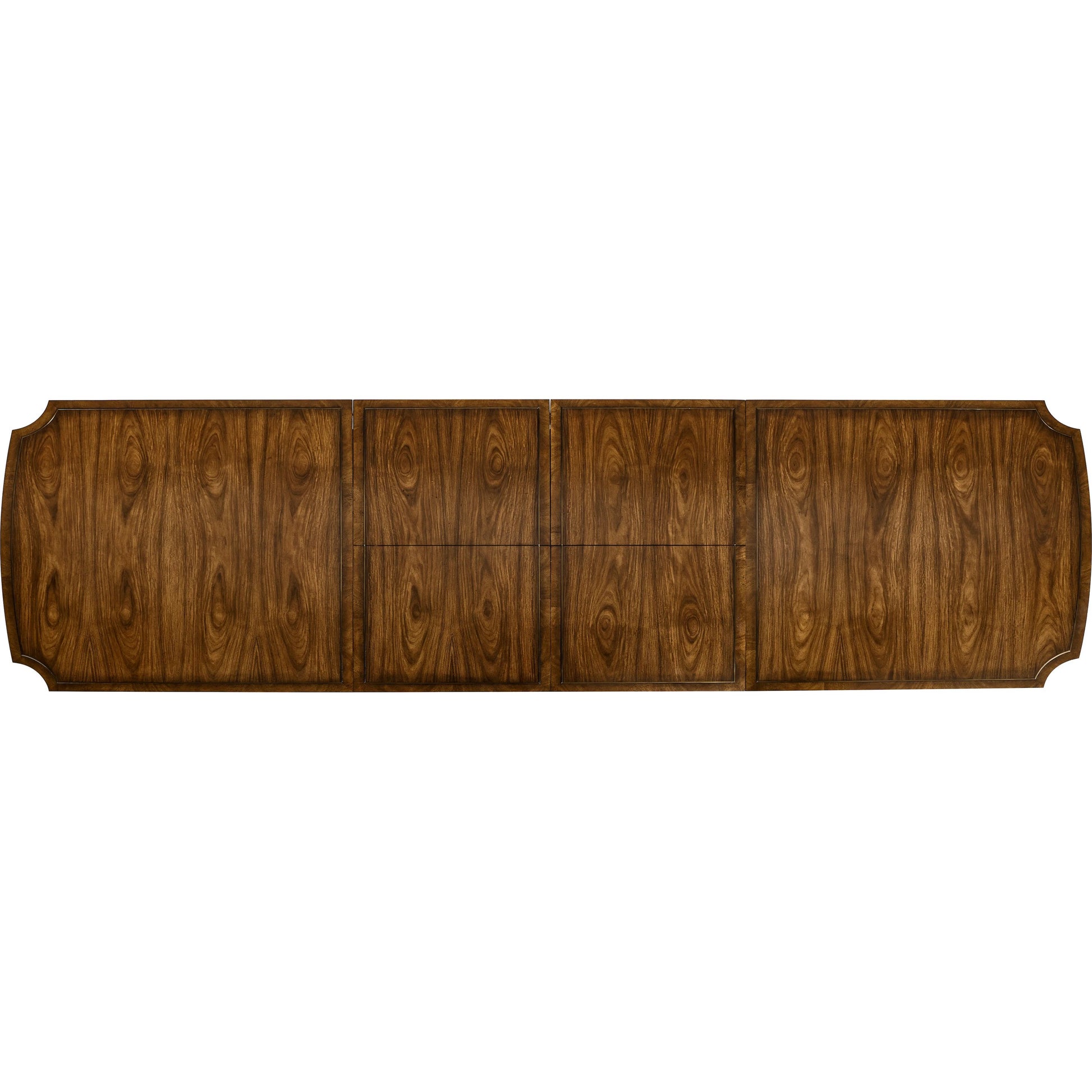 Viceroy Rectangular Dining Table by Jonathan Charles in viceroy brown santos. Made from local mahogany, brass, santos rosewood crown veneer in a traditional style.