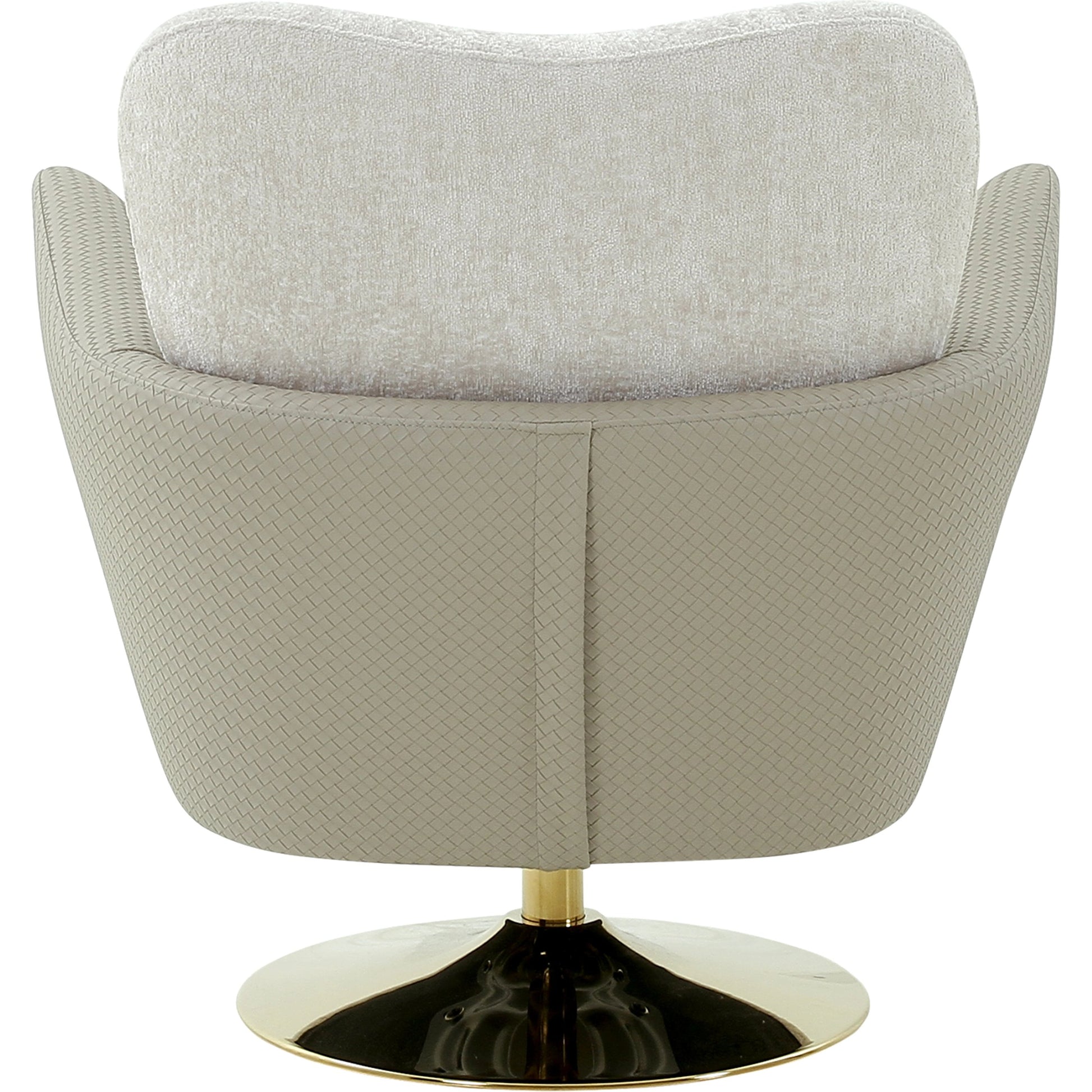 Mercer Swivel Lounge Chair by Pasargad Home in beige. Made from polyester in a modern style.