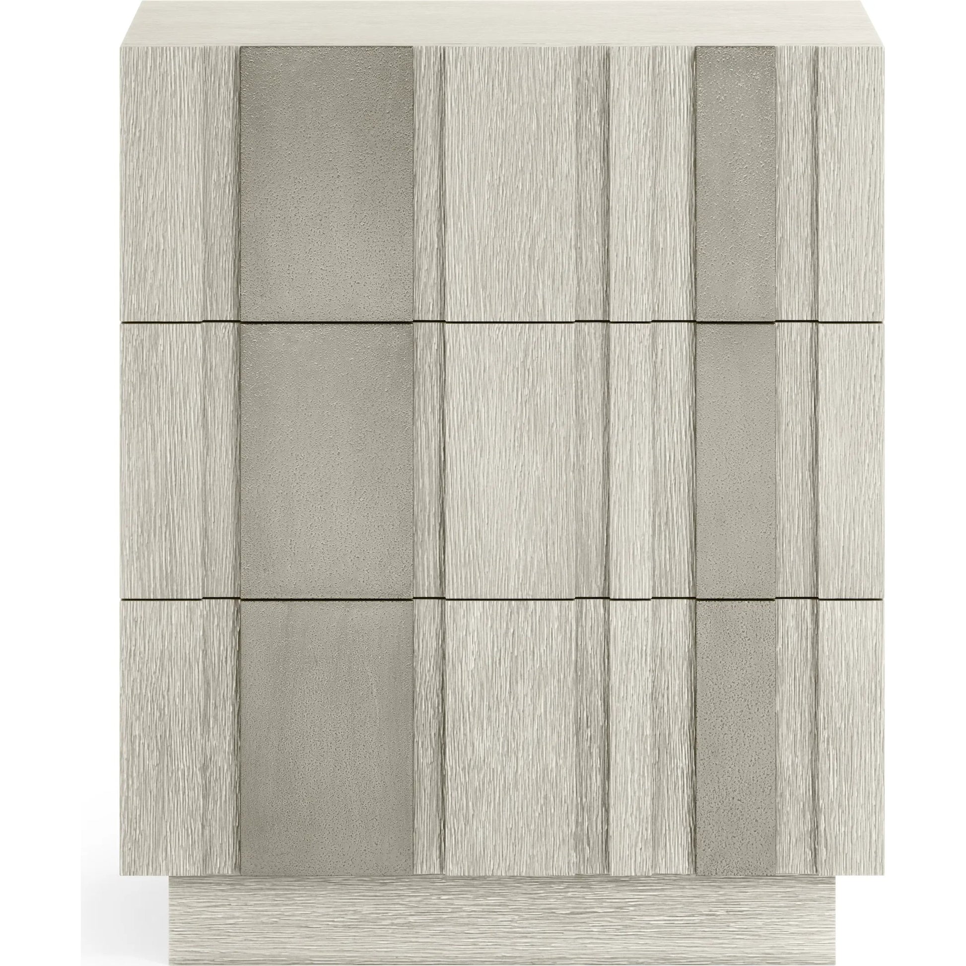 Tempo 24" Nightstand by Bernhardt in beige. Made from wood, metal in a unique style.