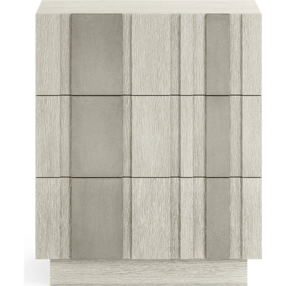 Tempo 24" Nightstand by Bernhardt in beige. Made from wood, metal in a unique style.