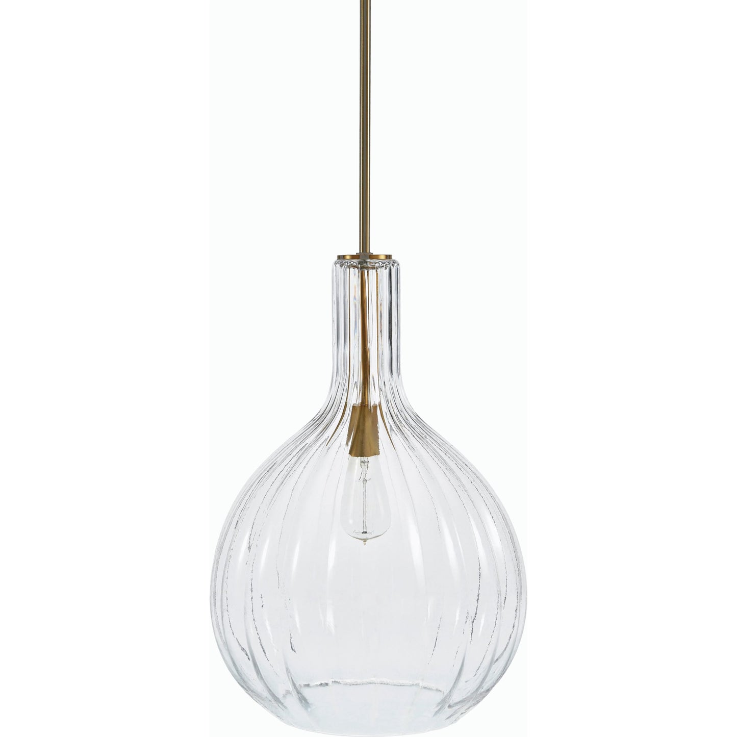 001 SI-2165574 | Primary Silo | Harpo Pendant - 536164 by Surya in fixture: gold, shade: clear, cord: white and paintedelectroplatedmetallic. Made from iron, glass in a modern style.