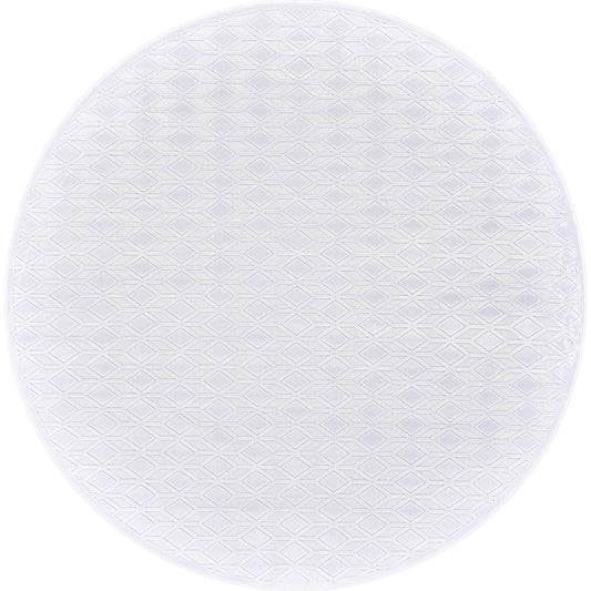 Saphir Mira Geometric Rug - 3494F by Feizy in white. Made from viscose, polyester in a unique style.