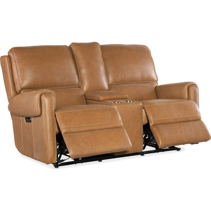 Somers Power Console Loveseat by Hooker Furniture. Made from unique in a transitional style.